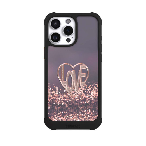 Apple iPhone 16 Pro Max NIVOmax LOVE Glitzerrosa