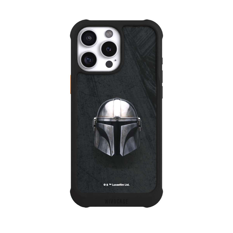 iPhone 16 Pro Max NIVOmax Casque Mandalorien Noir
