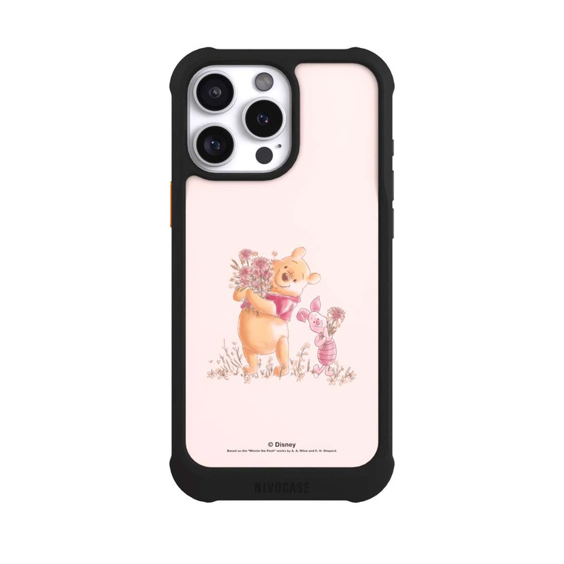 iPhone 16 Pro Max NIVOmax Winnie & Porcinet avec des Fleurs