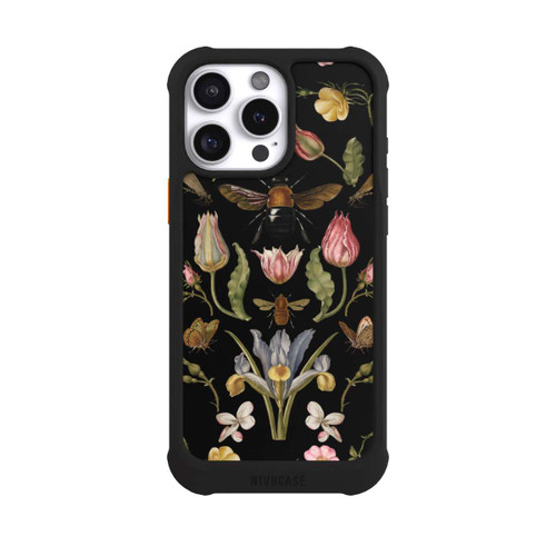 Apple iPhone 16 Pro Max NIVOmax Wildblumen und Biene Schwarz
