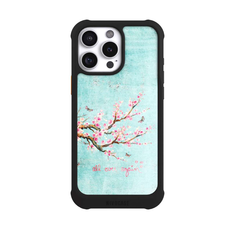 iPhone 16 Pro Max NIVOmax Kirschblütenbaummuster Blau