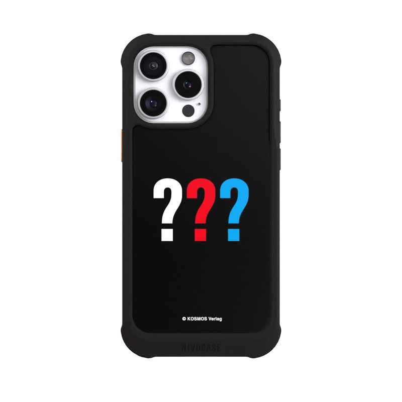 iPhone 16 Pro Max NIVOmax Drei Fragezeichen Logo