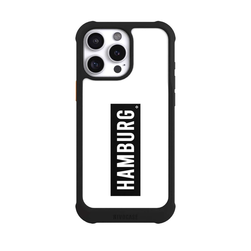 iPhone 16 Pro Max NIVOmax HSV Hamburg Schwarz Weiss