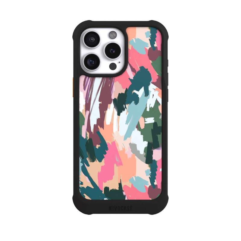 iPhone 16 Pro Max NIVOmax Abstrakte künstlerische Textur Rosa