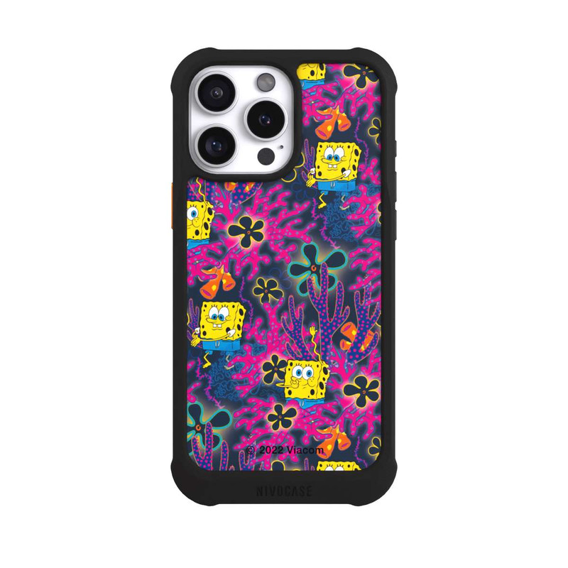 iPhone 16 Pro Max NIVOmax Spongebob - Coral Muster