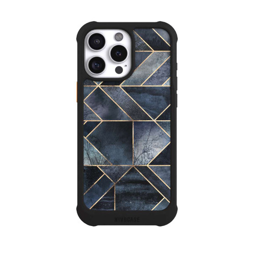 Apple iPhone 16 Pro Max NIVOmax Abstraktes Natur-Dunkelblau