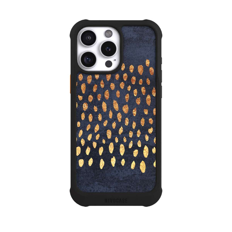 iPhone 16 Pro Max NIVOmax Or & Bleu Pattern