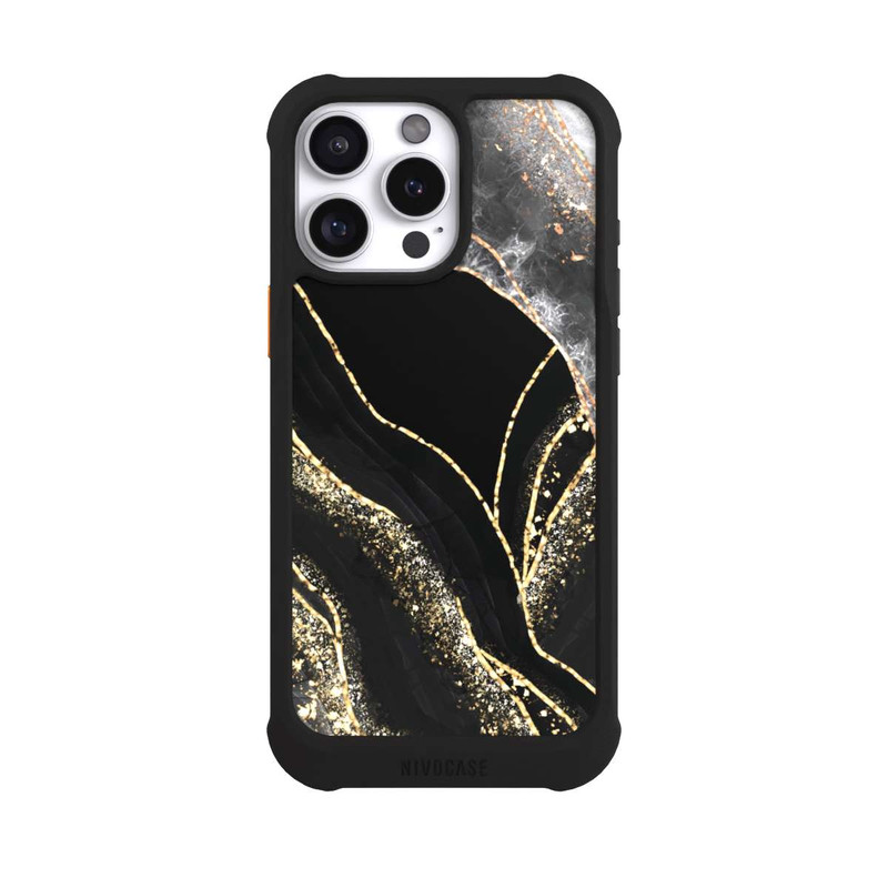 iPhone 16 Pro Max NIVOmax Dark Marble Gold