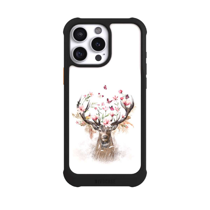 iPhone 16 Pro Max NIVOmax Deer Flowers Antlers