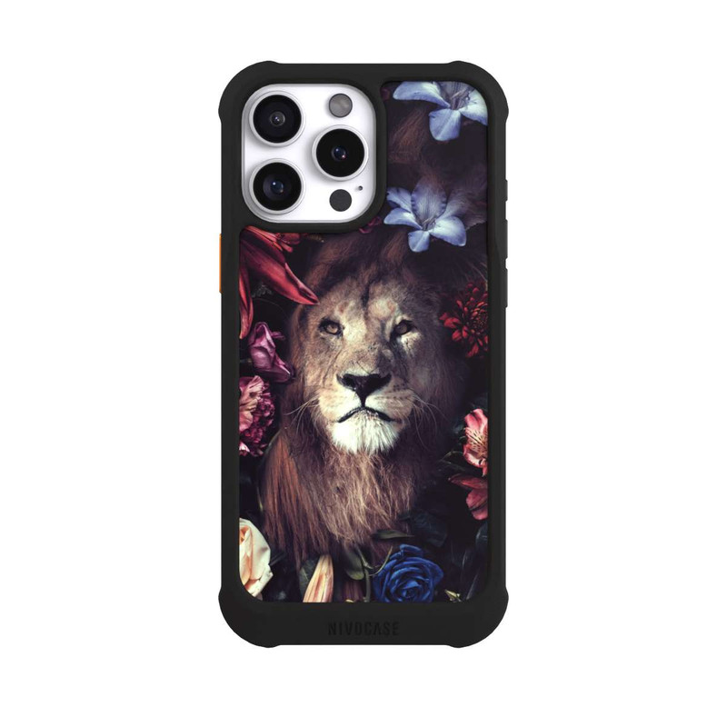 iPhone 16 Pro Max NIVOmax Lion & Fleurs Colorées
