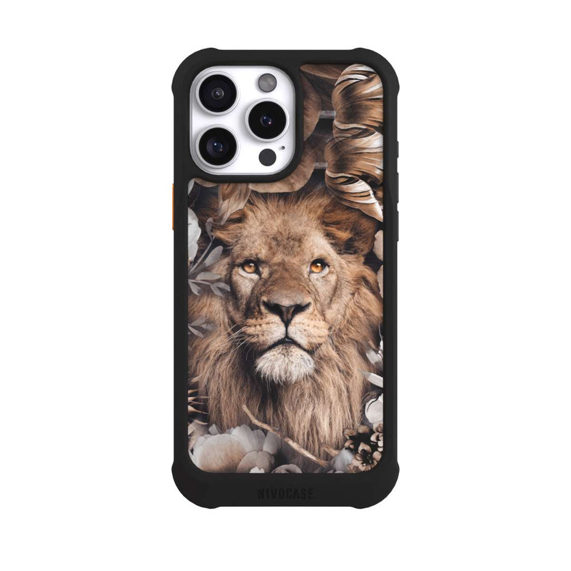 iPhone 16 Pro Max NIVOmax Lion & Fleurs Beiges