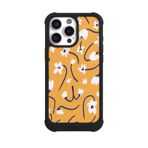 Apple iPhone 16 Pro Max NIVOmax Pattern Petites Fleurs Jaunes