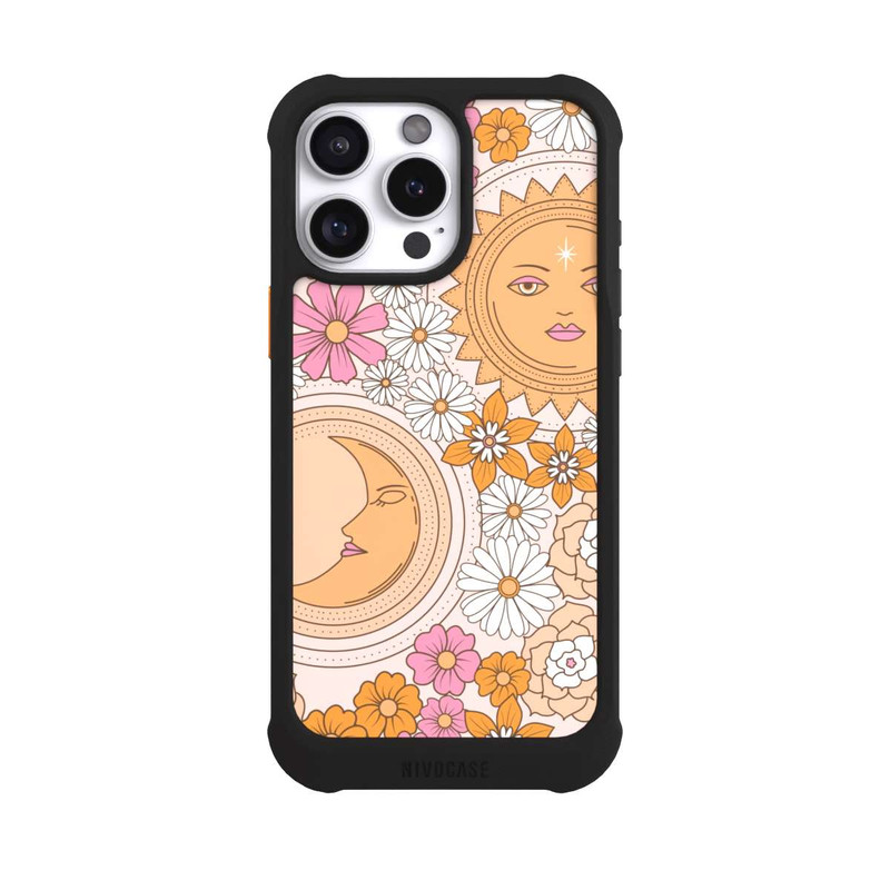 iPhone 16 Pro Max NIVOmax Mond-Sonne-Blumen