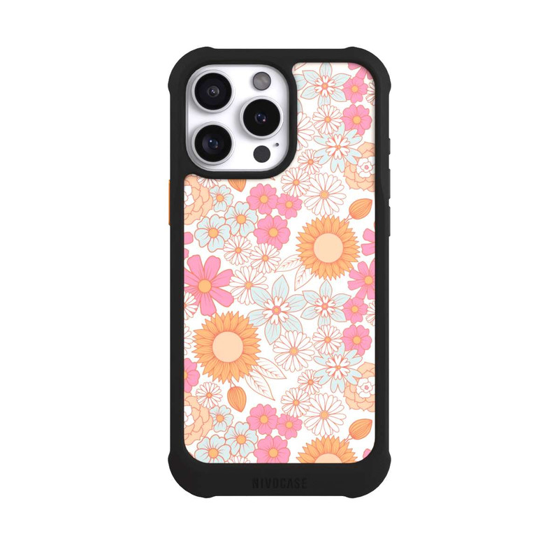 iPhone 16 Pro Max NIVOmax Fleurs Bohémienne Rétro 1