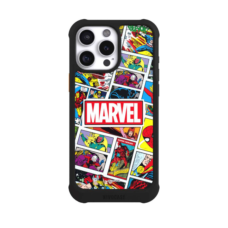 iPhone 16 Pro Max NIVOmax Marvel Comic Pattern