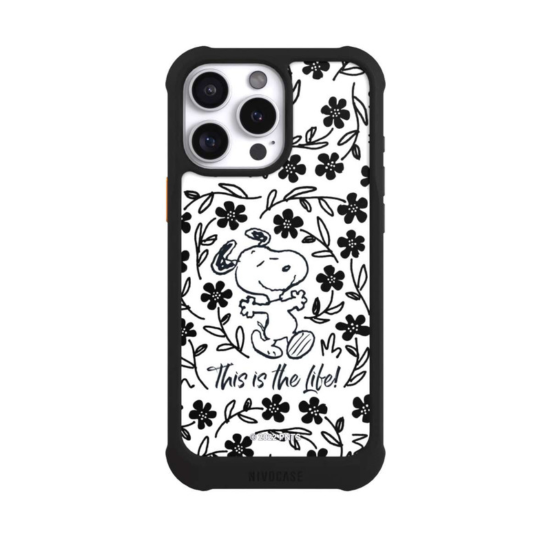 iPhone 16 Pro Max NIVOmax Snoopy schwarz und weiß This Is The Life