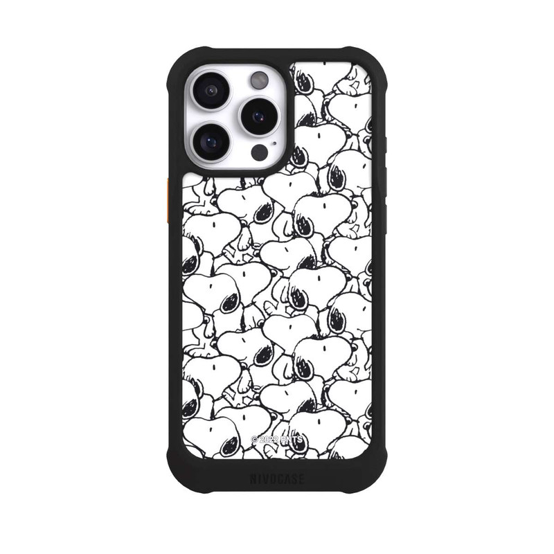 iPhone 16 Pro Max NIVOmax Snoopy Pattern Black And White