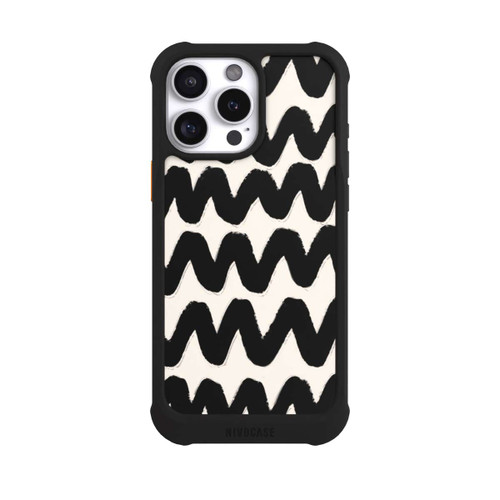 Apple iPhone 16 Pro Max NIVOmax Vagues Noires Pattern