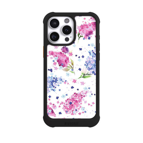 Apple iPhone 16 Pro Max NIVOmax Hortensien Lila und Rosa Blumen