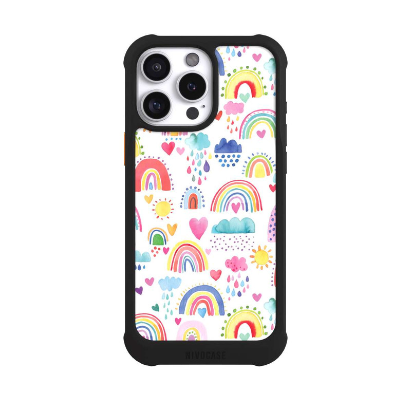 iPhone 16 Pro Max NIVOmax Lovely Rainbows Multi Rouge