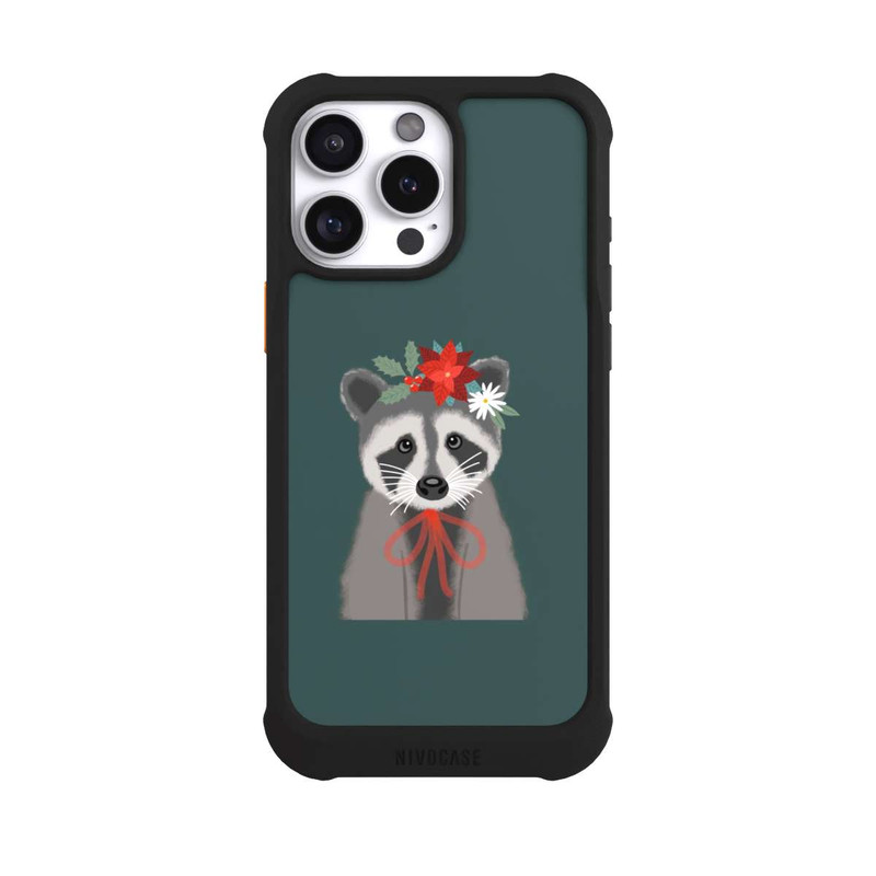 iPhone 16 Pro Max NIVOmax weihnachtlicher Waschbär