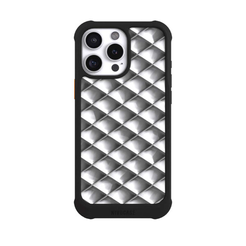 Apple iPhone 16 Pro Max NIVOmax Glamour Silver Squares