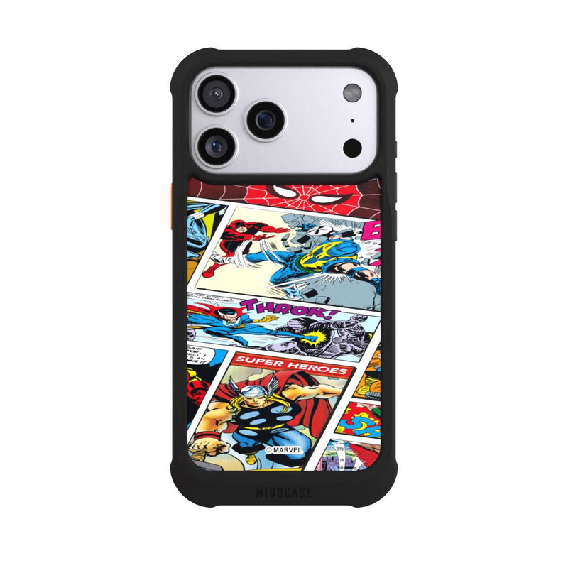 iPhone 16 Pro Max NIVOmax Marvel Retro Comic Blue