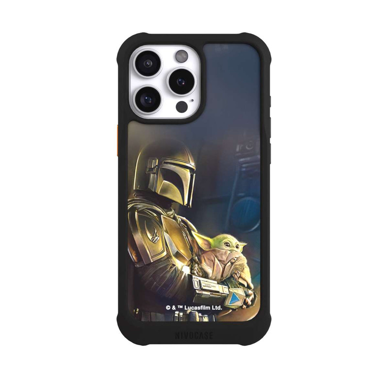 iPhone 16 Pro Max NIVOmax Mandalorianer und Grogu im Schiff