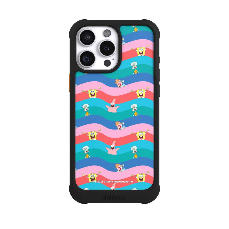 iPhone 16 Pro Max NIVOmax Spongebob Freunde Bunte Wellen