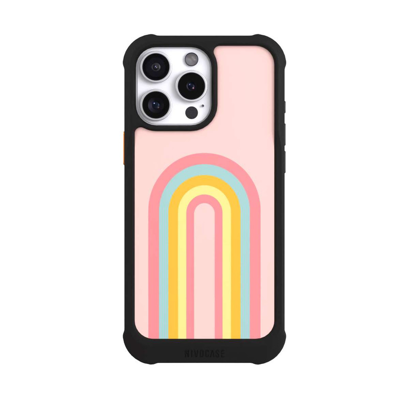 iPhone 16 Pro Max NIVOmax Pink Pastell Rainbow Long