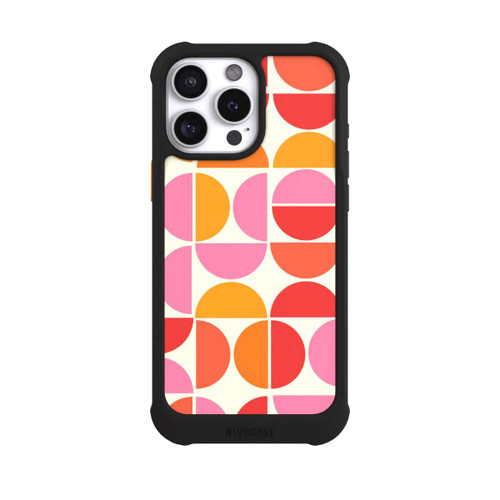 Apple iPhone 16 Pro Max NIVOmax Retro Trend Muster Orange