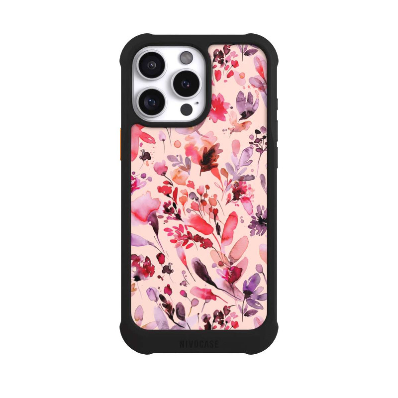 iPhone 16 Pro Max NIVOmax Künstlerische Blumen Viva Magenta