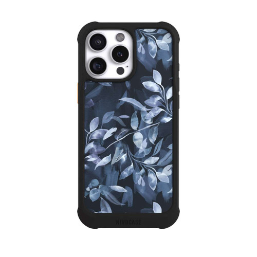 Apple iPhone 16 Pro Max NIVOmax Aquarelle Feuilles Mystiques Marine