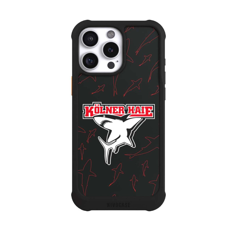 iPhone 16 Pro Max NIVOmax Haie Muster Rot
