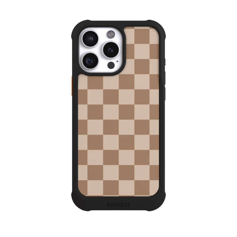 iPhone 16 Pro Max NIVOmax Brown check