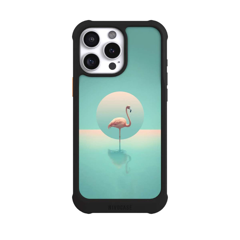 iPhone 16 Pro Max NIVOmax Flamant dans la piscine