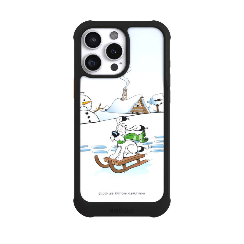 iPhone 16 Pro Max NIVOmax Idéfix fait du traîneau