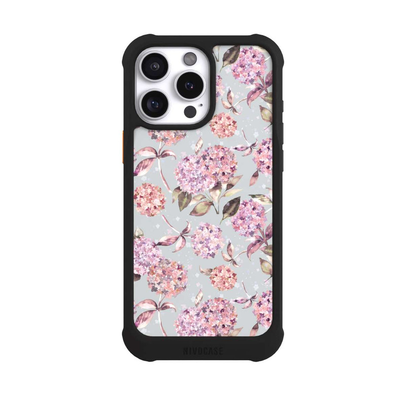 iPhone 16 Pro Max NIVOmax Pastel Magic Hydrangea Floral Watercolor Pink