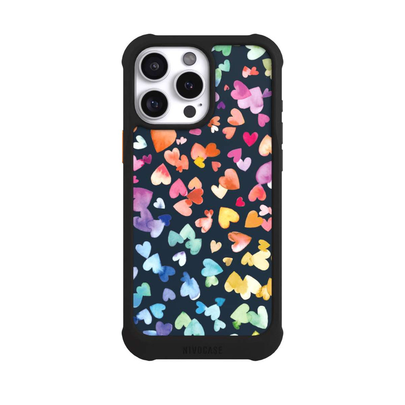 iPhone 16 Pro Max NIVOmax Coeurs de la Saint-Valentin noirs