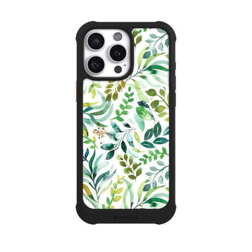 Apple iPhone 16 Pro Max NIVOmax Aquarell Palmenblätter Botanisch Grün