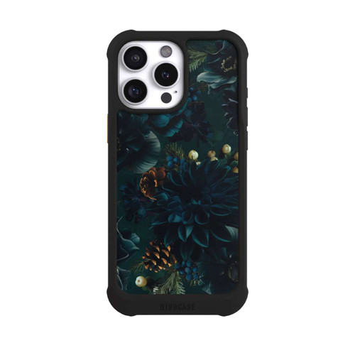 Apple iPhone 16 Pro Max NIVOmax Flowers Pattern Green and Blue