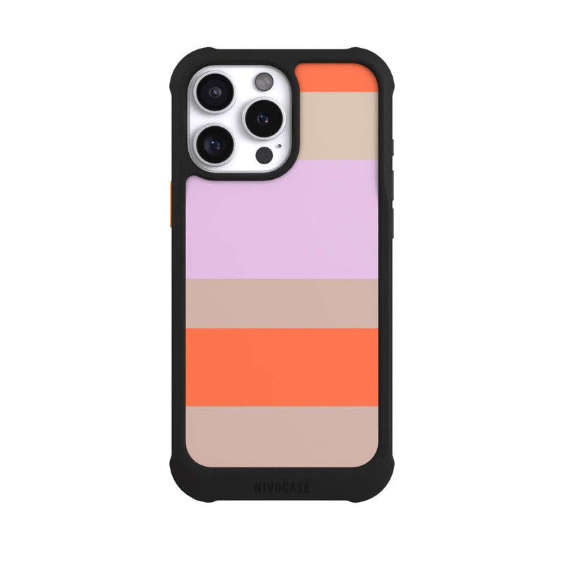 iPhone 16 Pro Max NIVOmax Moca Lila Orange Stripes