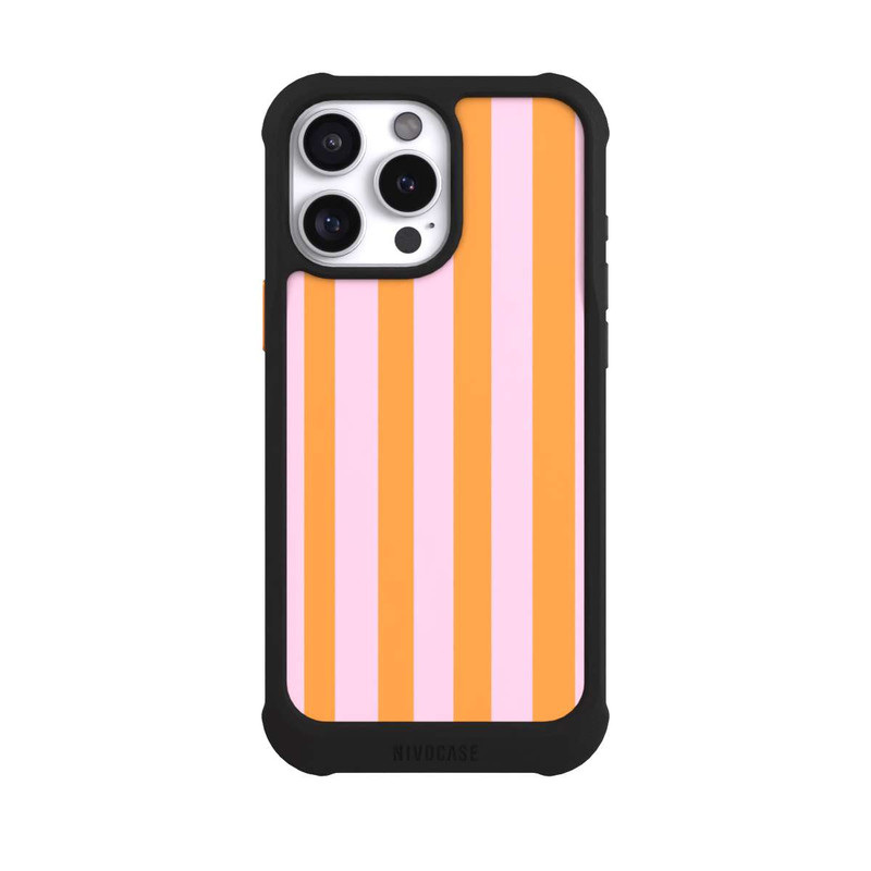 iPhone 16 Pro Max NIVOmax Orange Rosa Streifen