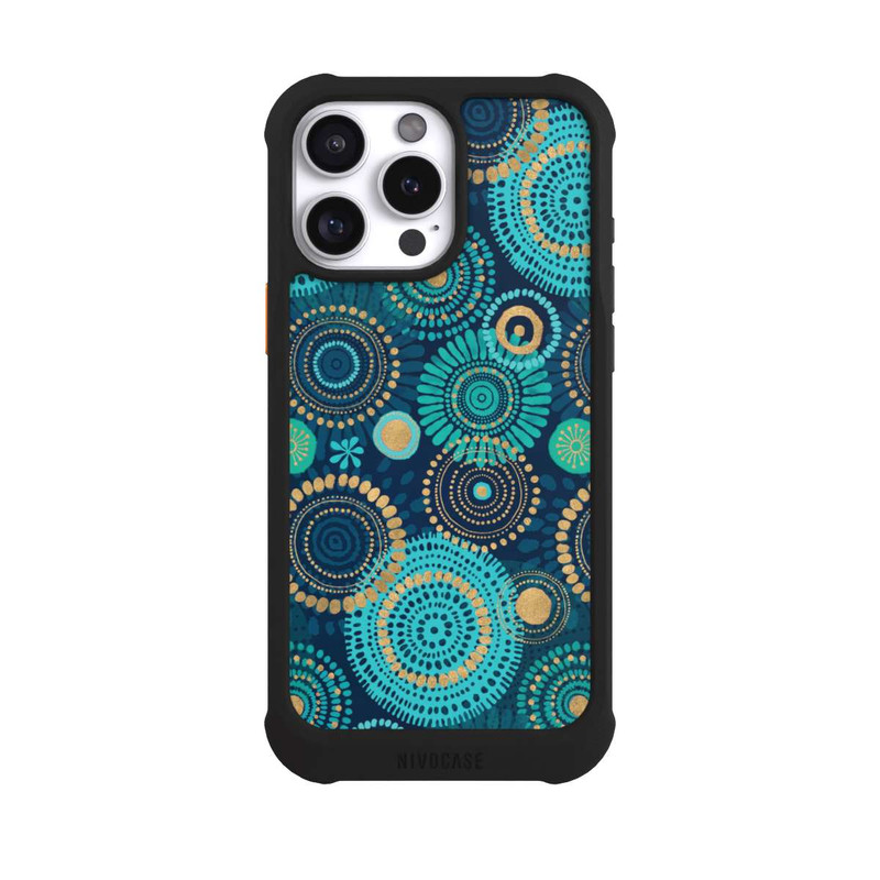 iPhone 16 Pro Max NIVOmax Blockprint India Teal Gold
