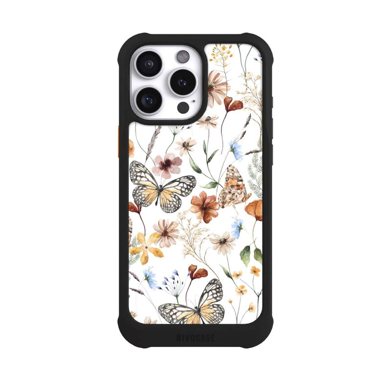 iPhone 16 Pro Max NIVOmax Wildflowers and Butterflies Pattern