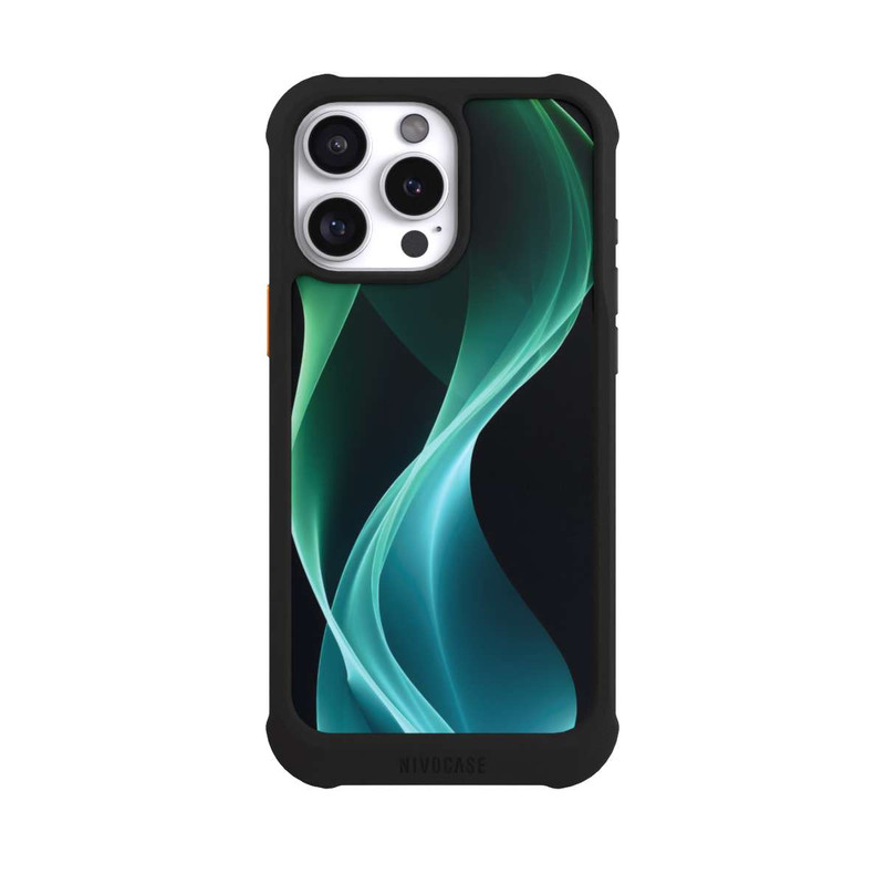 iPhone 16 Pro Max NIVOmax Grüner Hintergrund modern