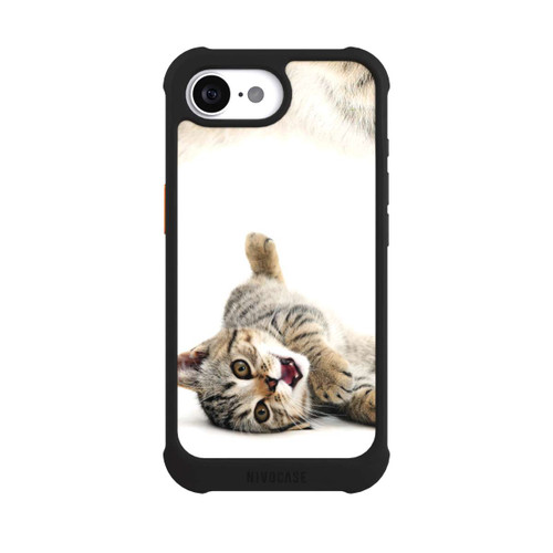 Apple iPhone 16e NIVOmax Cat Rolling around
