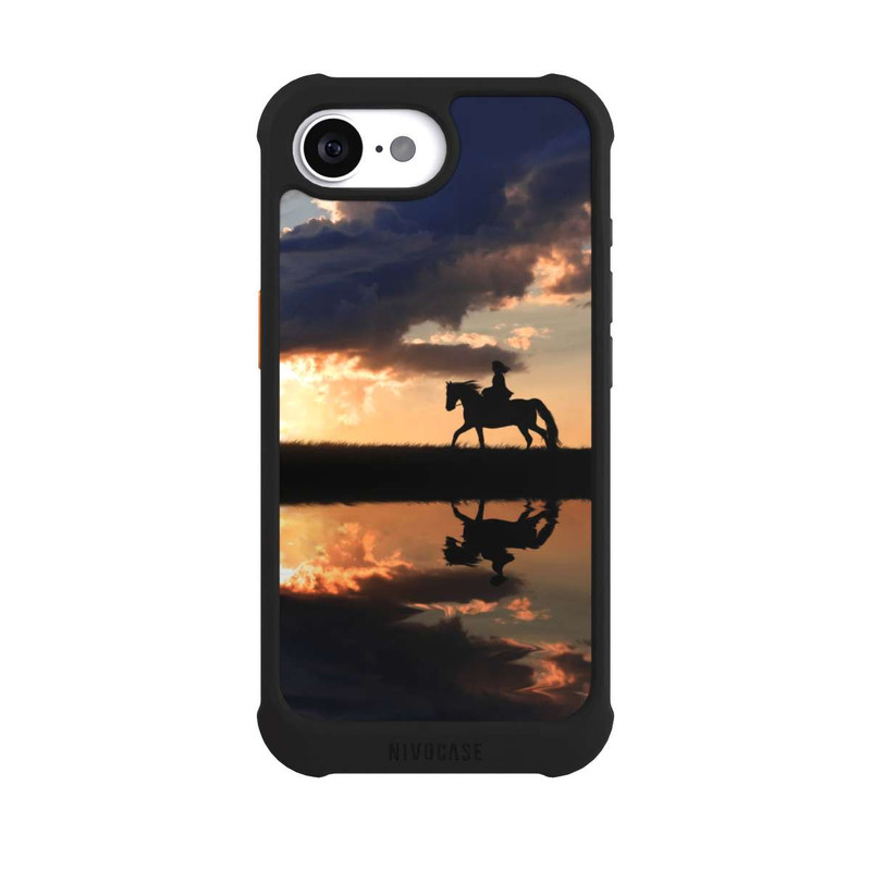 iPhone 16e NIVOmax Ausritt im Sonnenuntergang