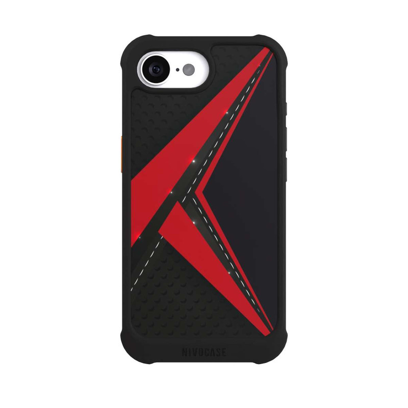 iPhone 16e NIVOmax Carbon for Men - Red