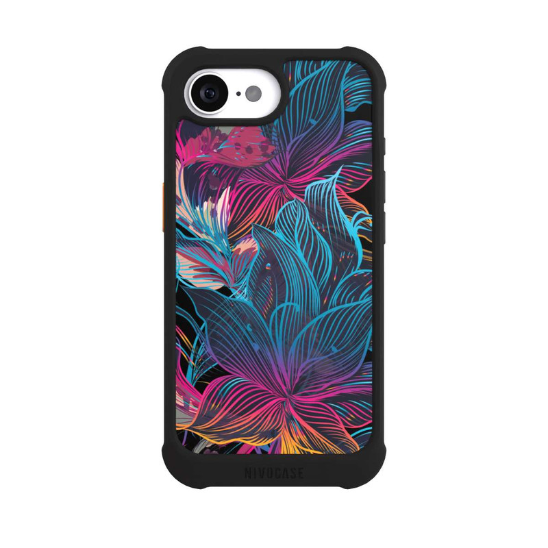 iPhone 16e NIVOmax Neon Flower Power